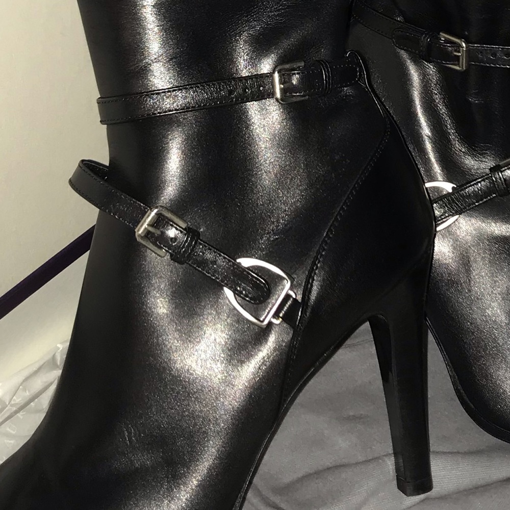 Ralph Lauren Blk Riding Style Boots Size 9B